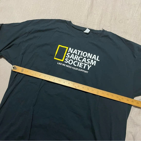National Sarcasm Society "Like We Need Your Support" Funny Graphic Tee Size 3XL - Picture 7 of 7